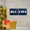Stupell Industries Perched Navy Toned Birds 2pc Framed Giclee Set, design by Lorenzo Collective